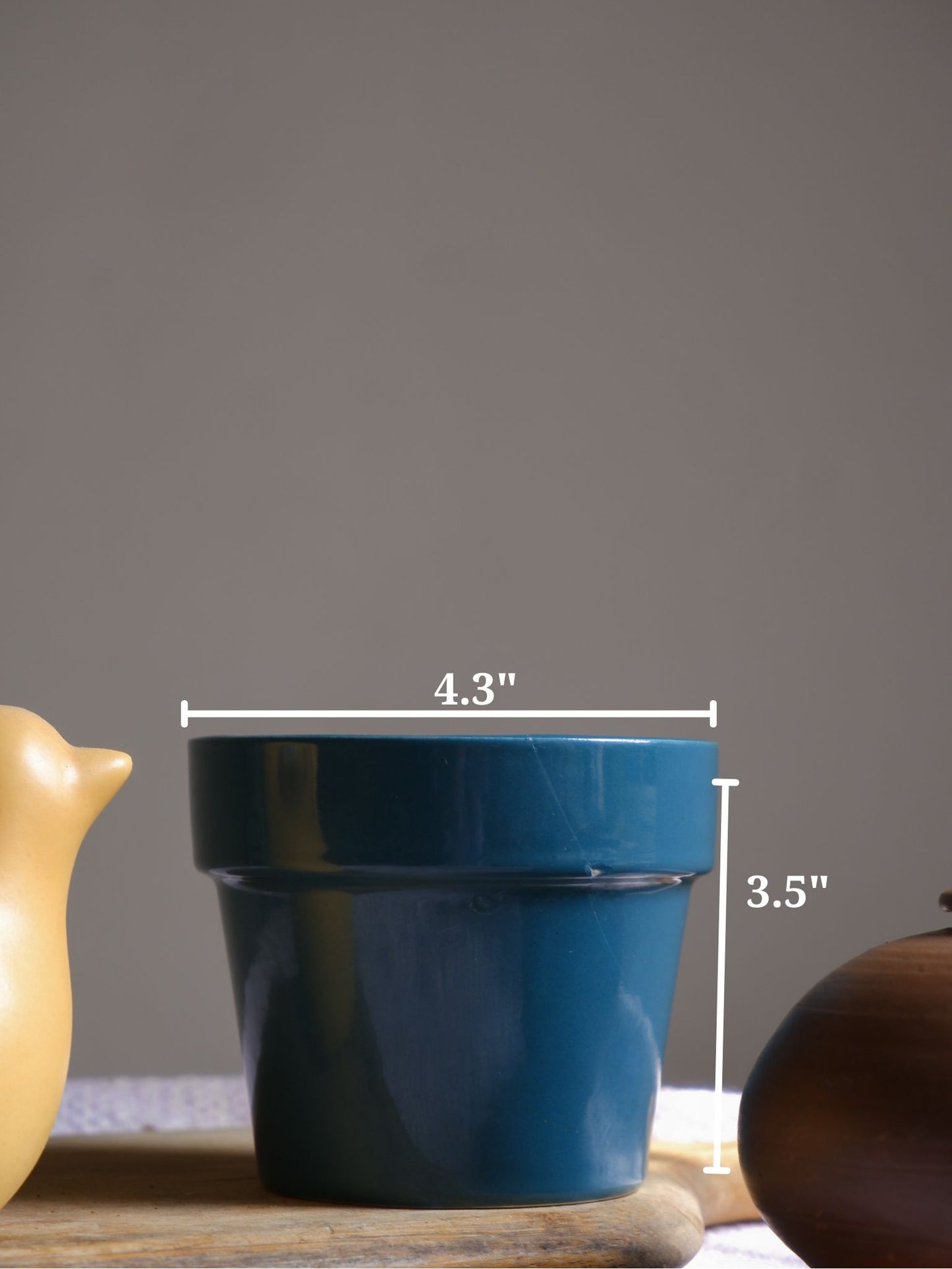 Pine 4.5" Iris Ceramic Planter