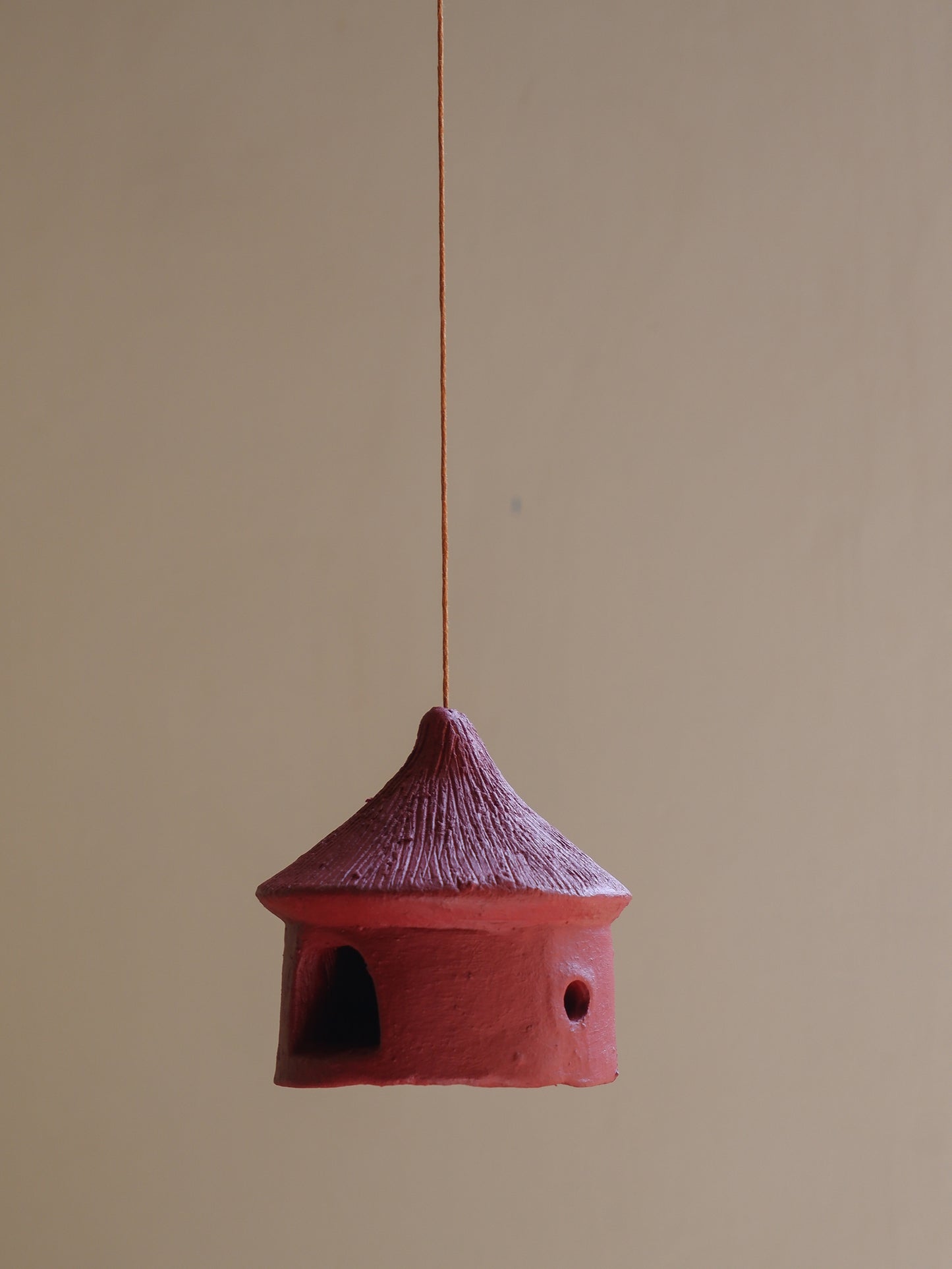 Handmade Terracotta Hut- Maroon