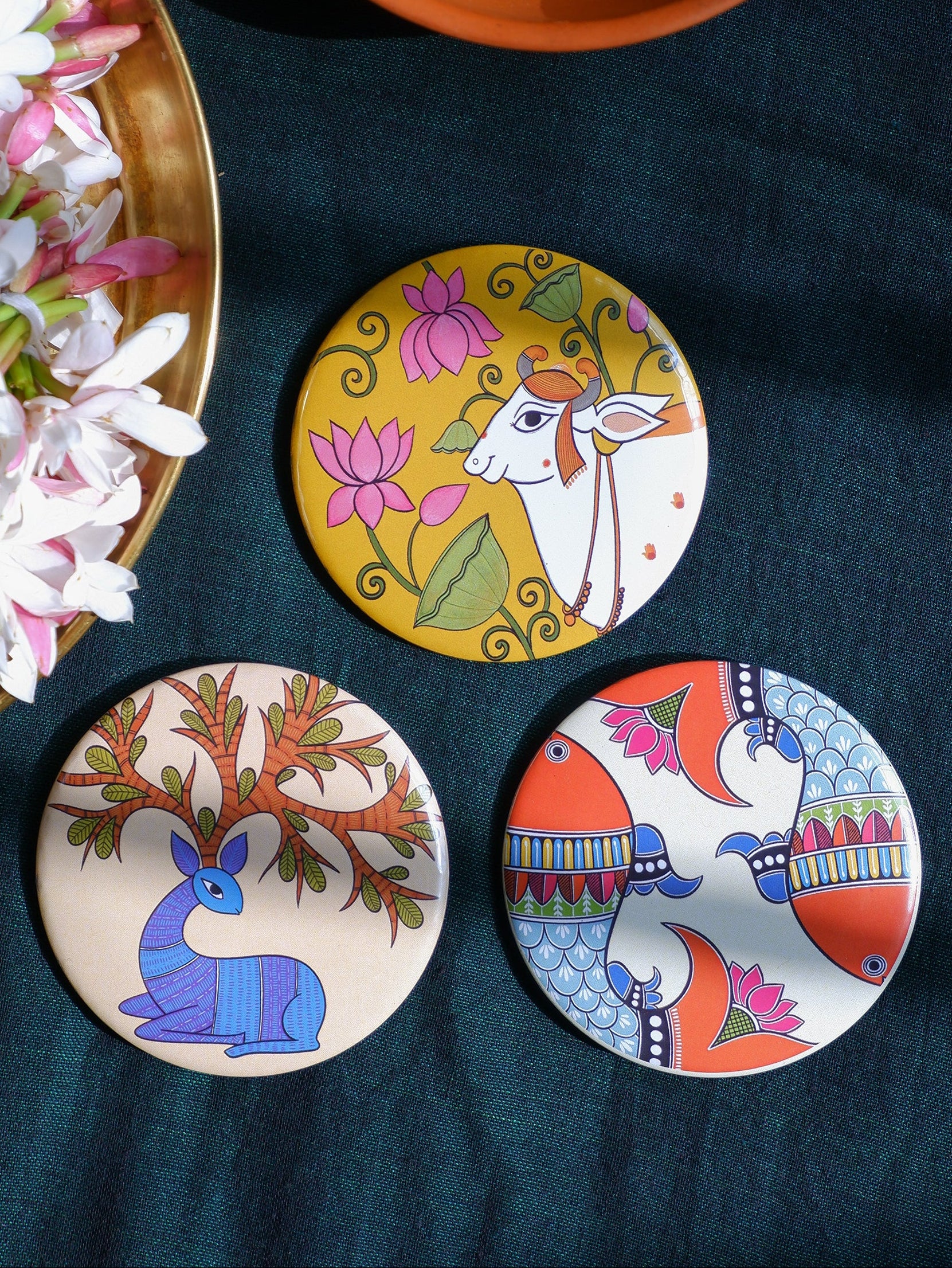 Traditional Indian Art Fridge Magnets | Madhubani, Gond & Pichwai