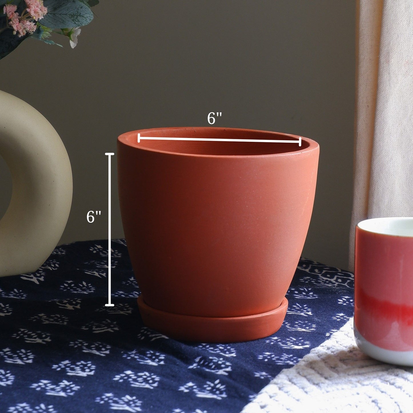 Shop online best 6 inch Terracotta Planters for indoor plants. Delivered all India