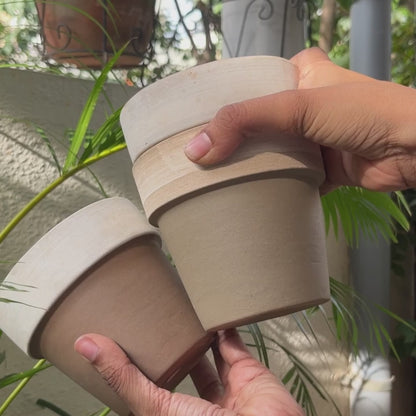 Mocha Ceramic Planter 4.5"- Seconds Sale