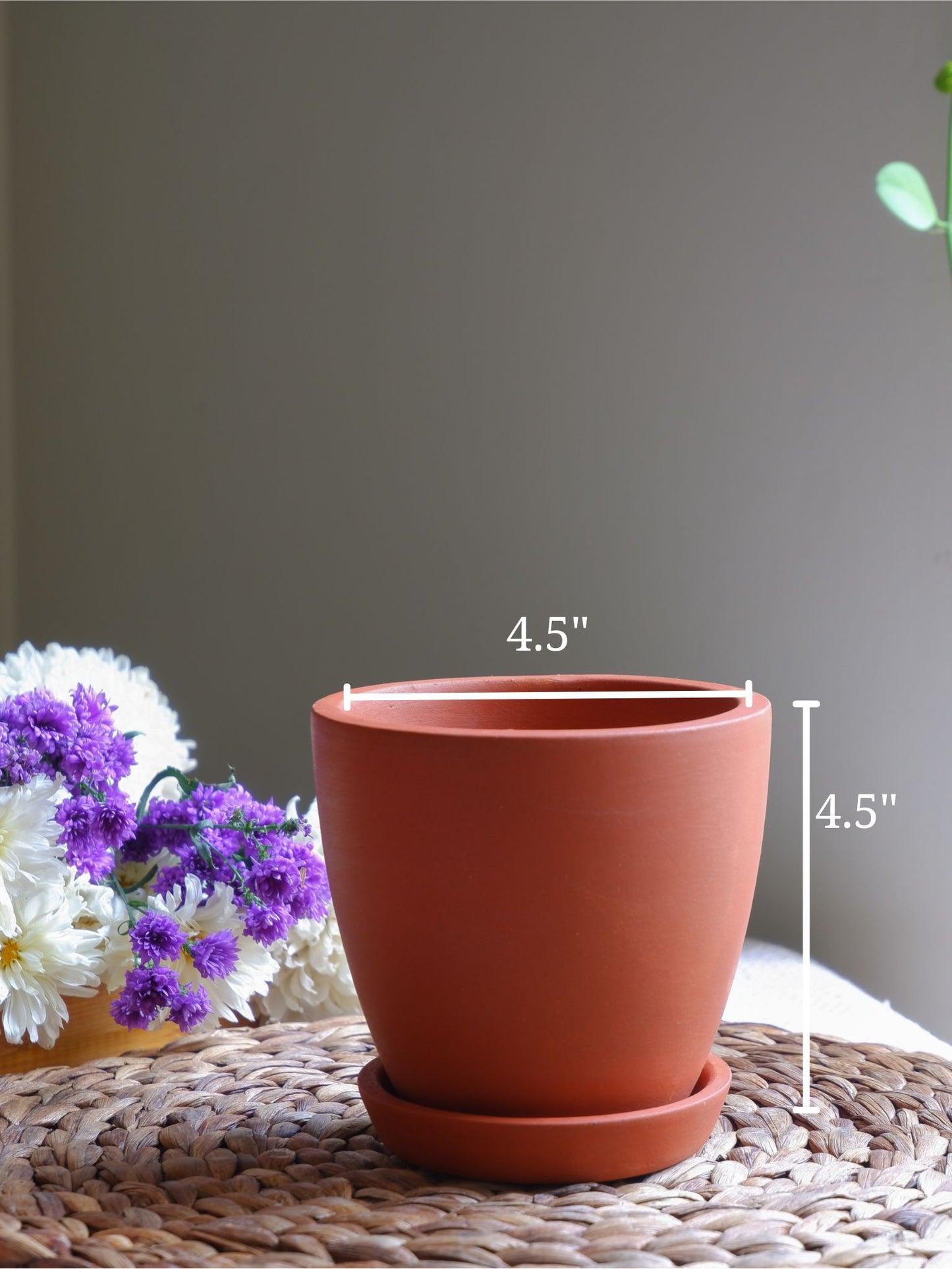 Premium quality Terracotta Clay Pots planters for small tabletop indoor plants, delivered All India