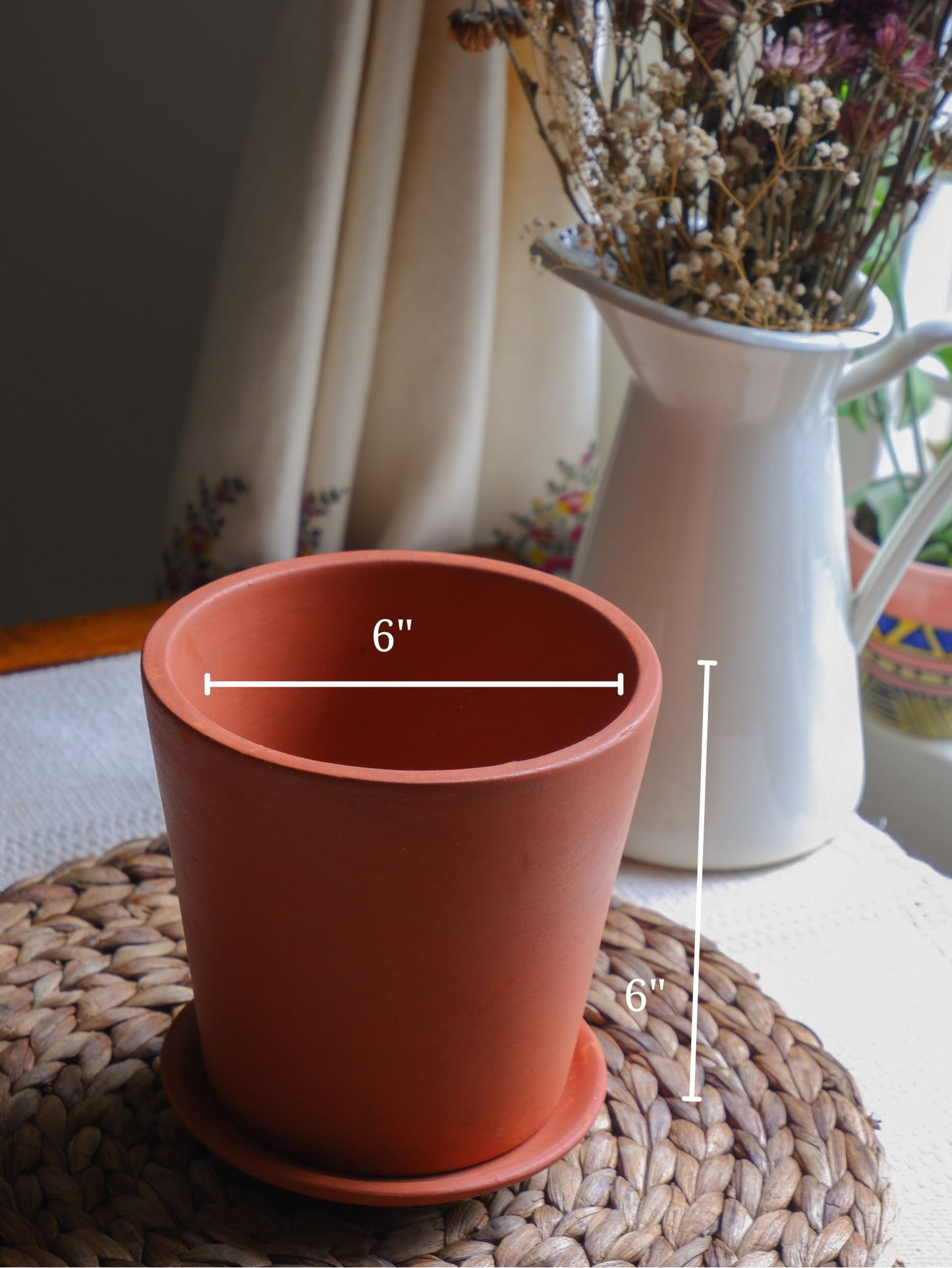 Shop online our 6 inch terracotta pots for indoor plants. Delivered all India