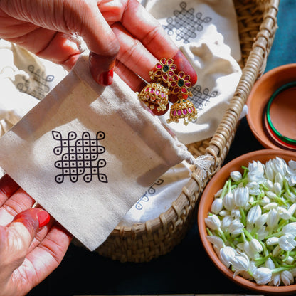 Kolam Cotton Pouches- Return Gifts