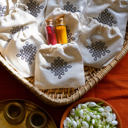 Kolam Cotton Pouches- Return Gifts