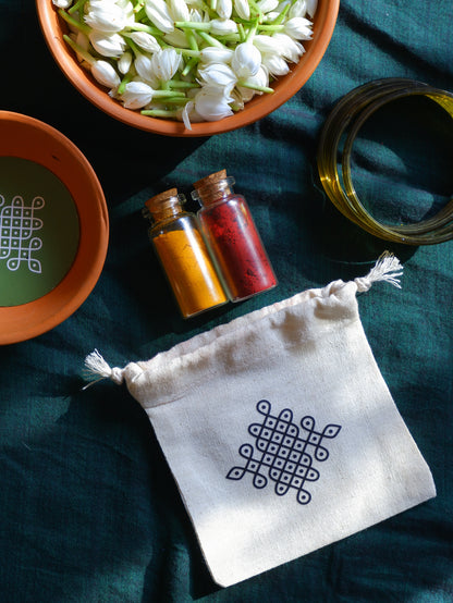 Kolam Cotton Pouches- Return Gifts