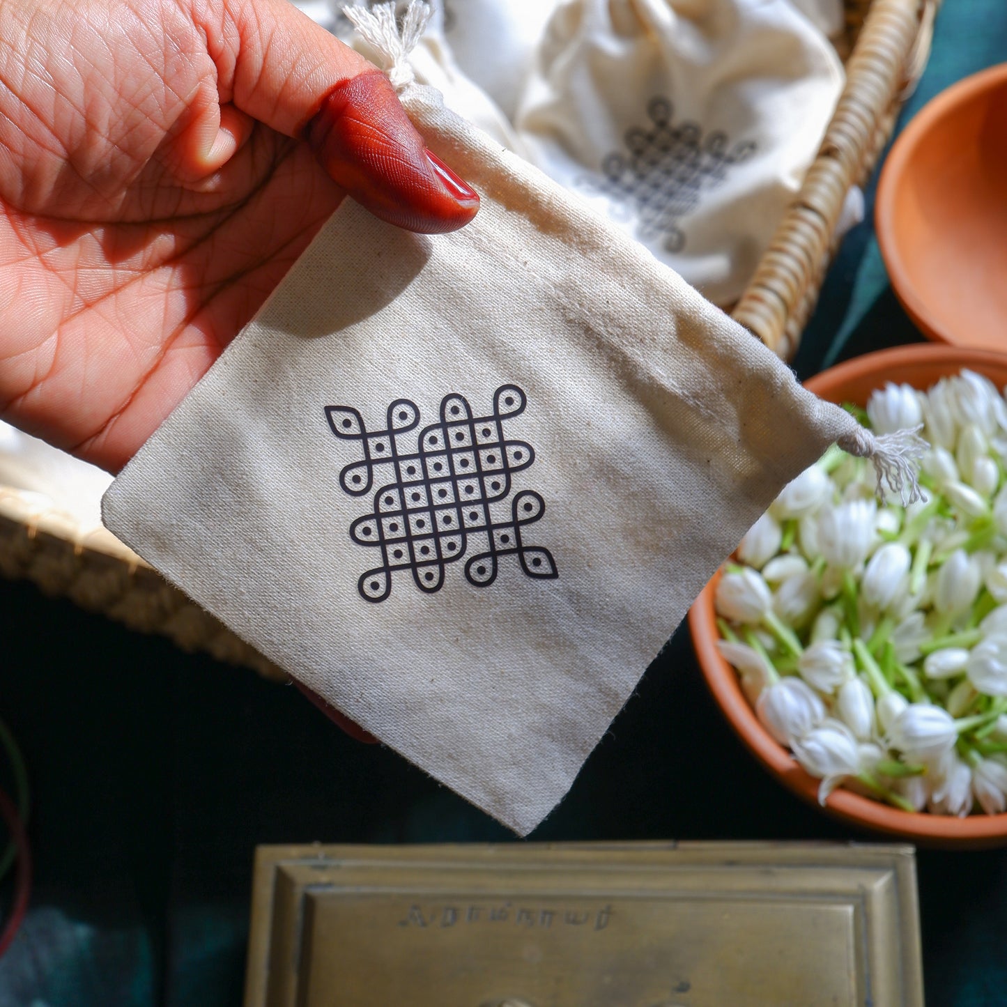 Kolam Cotton Pouches- Return Gifts