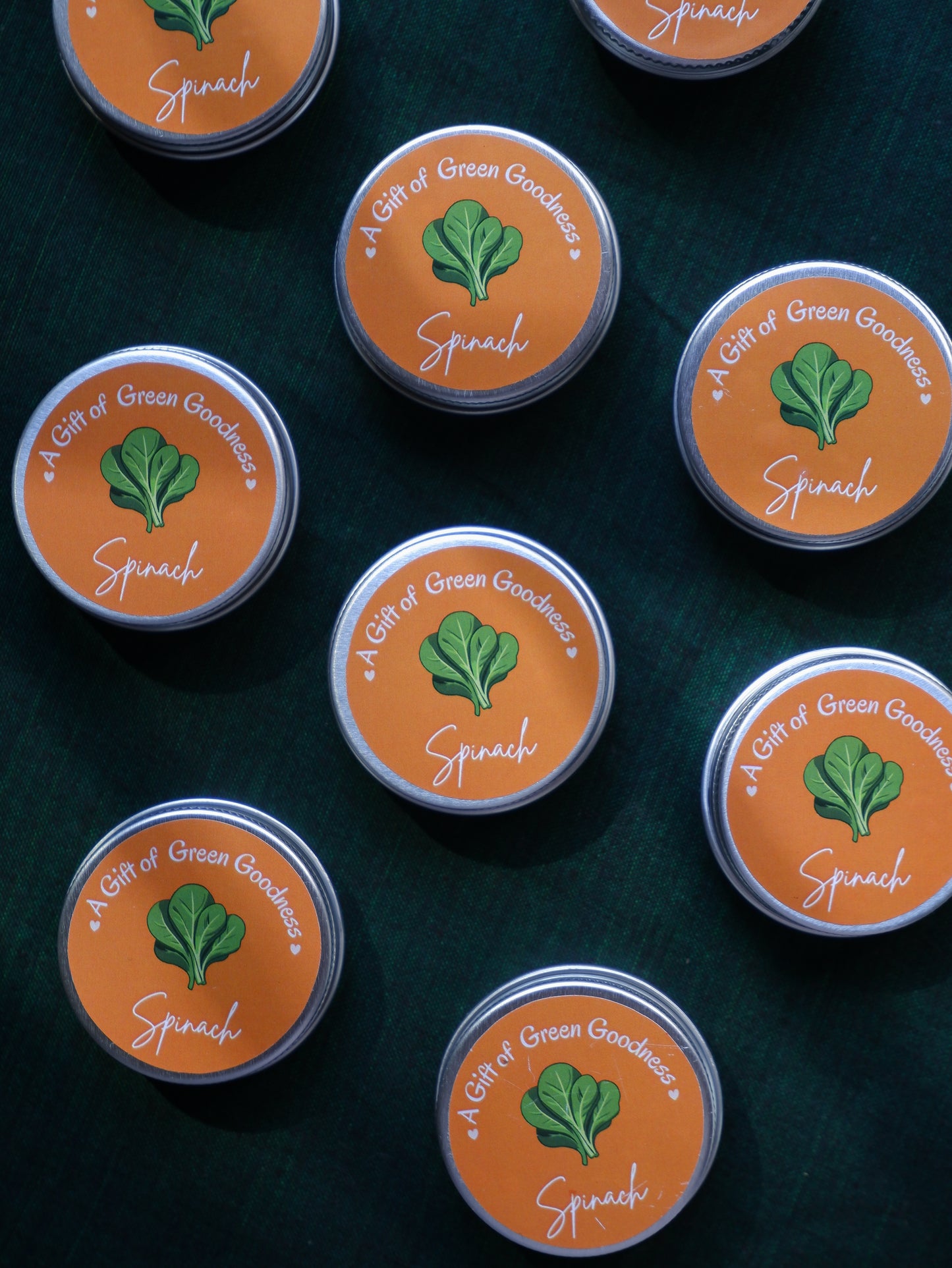 Spinach Seed Tins- Return Gifts