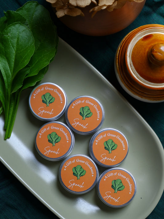 Spinach seeds return gifts in seed tins eco friendly sustainable gifts