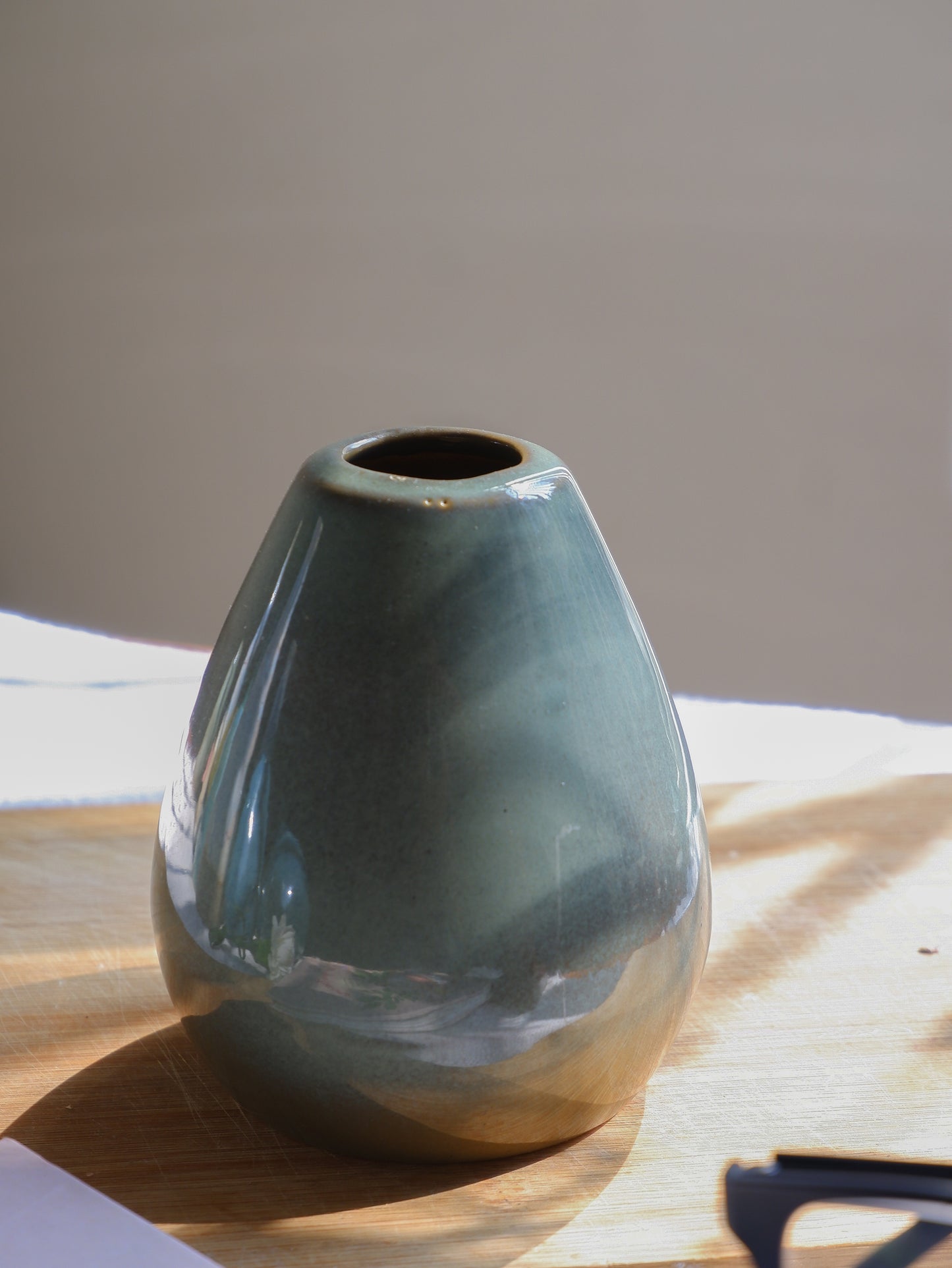 Ash Conical Ceramic Vase