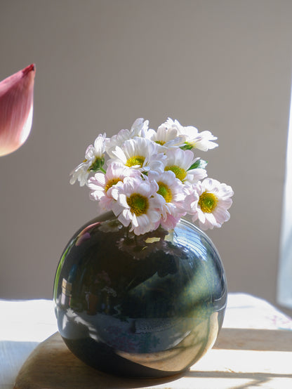 Olive Orb Ceramic Vase