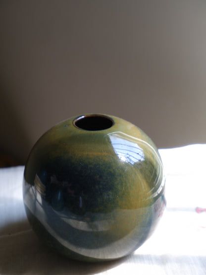 Olive Orb Ceramic Vase