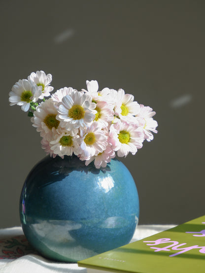 Aqua Orb Ceramic Vase-Dark Seconds Sale