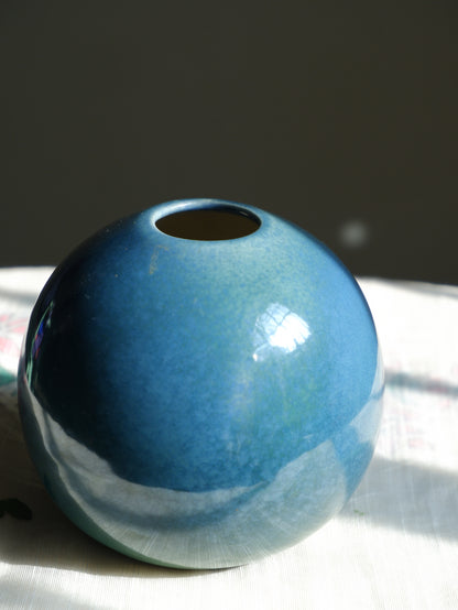 Aqua Orb Ceramic Vase-Dark Seconds Sale