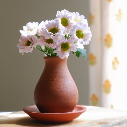 Tiny Terracotta Bud Vases- Set of 3