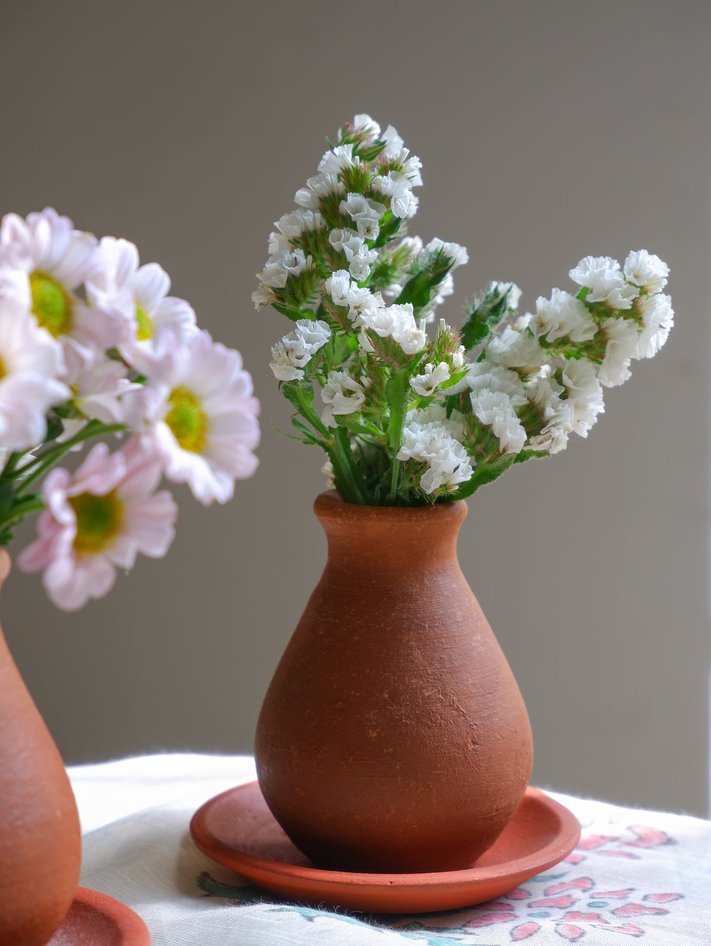 Tiny Terracotta Bud Vases- Set of 3