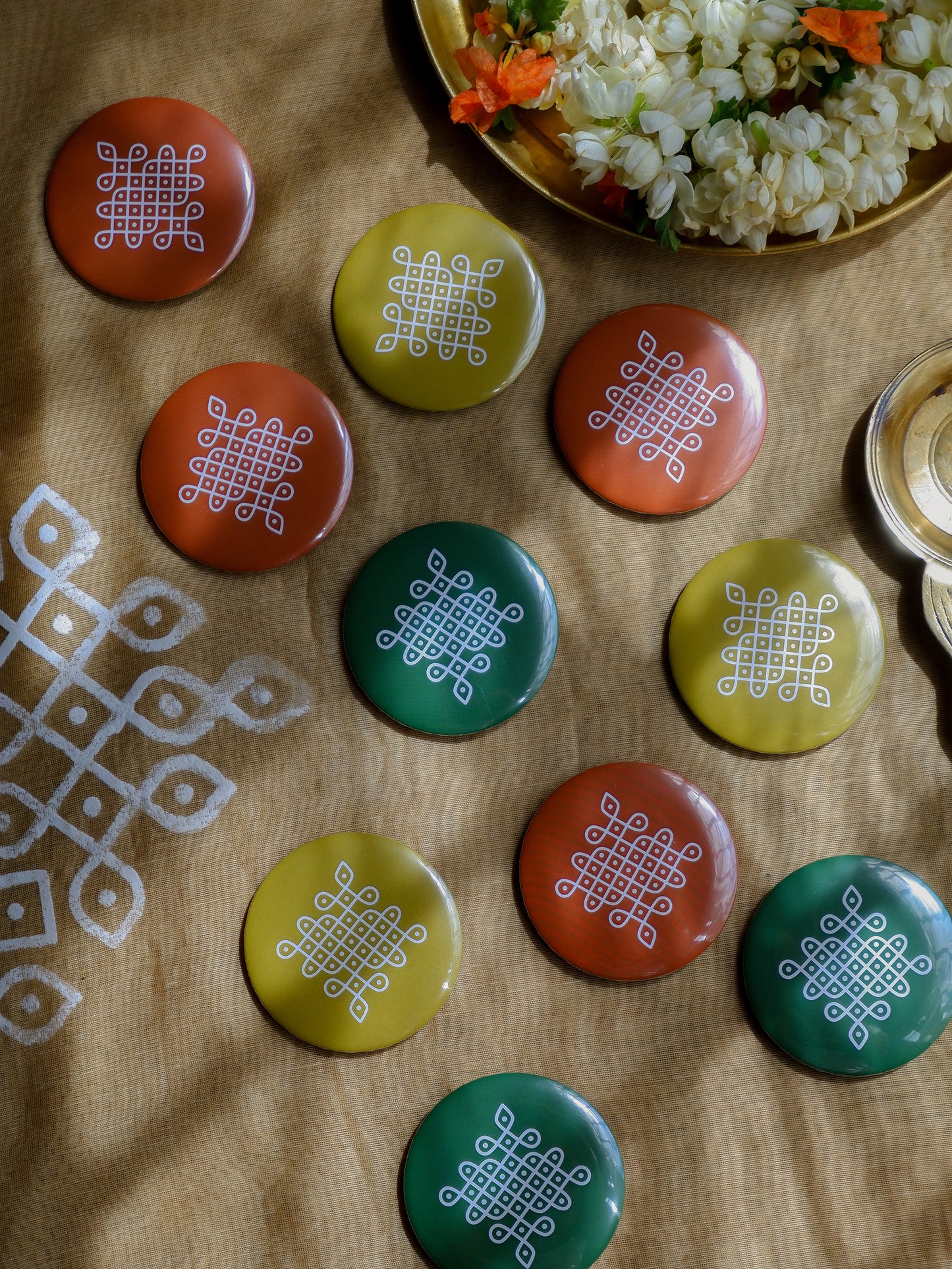 Kolam Wall Plates – Handcrafted Terracotta Decor | Prakrti