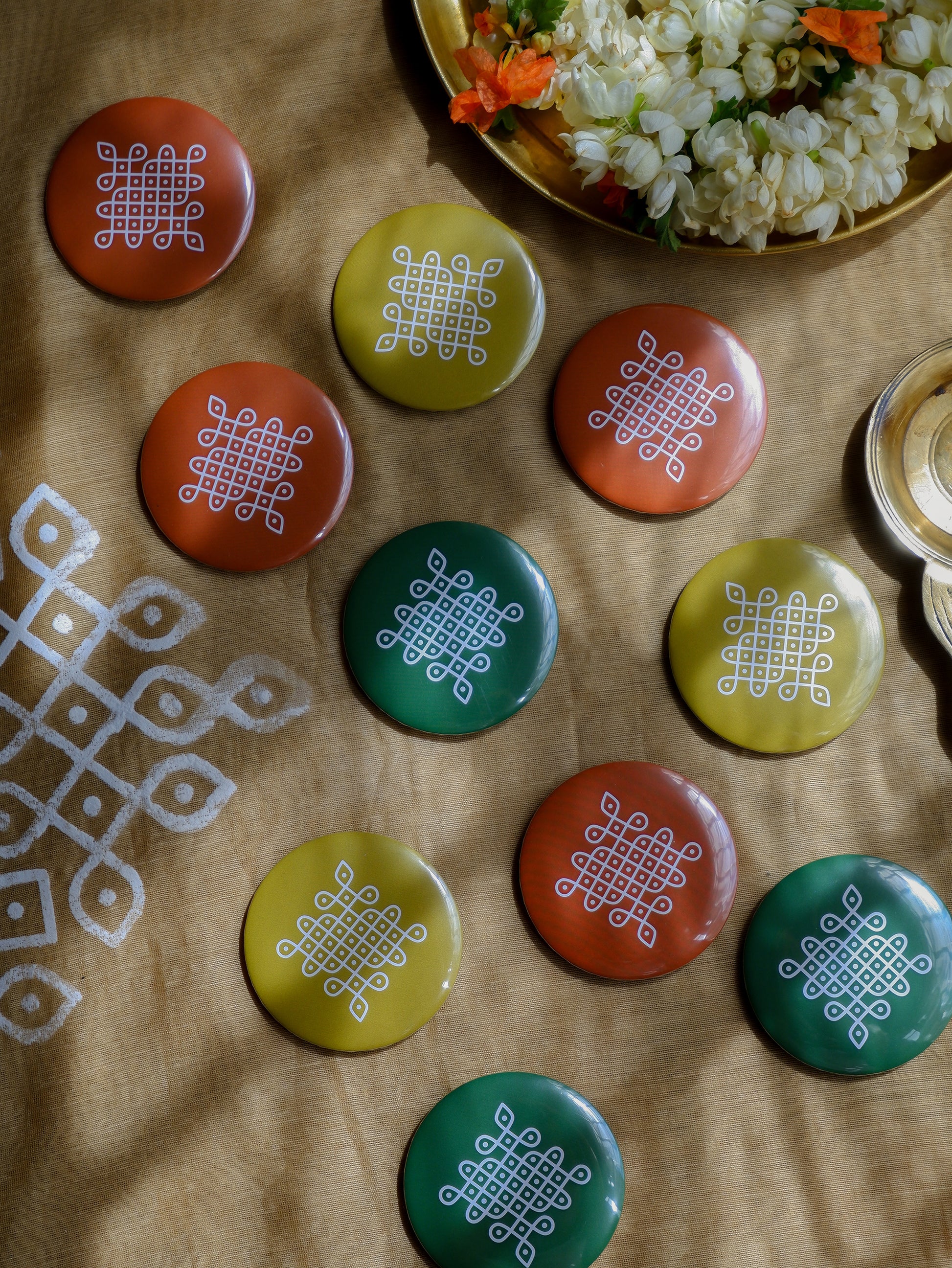 Kolam Wall Plates – Handcrafted Terracotta Decor | Prakrti