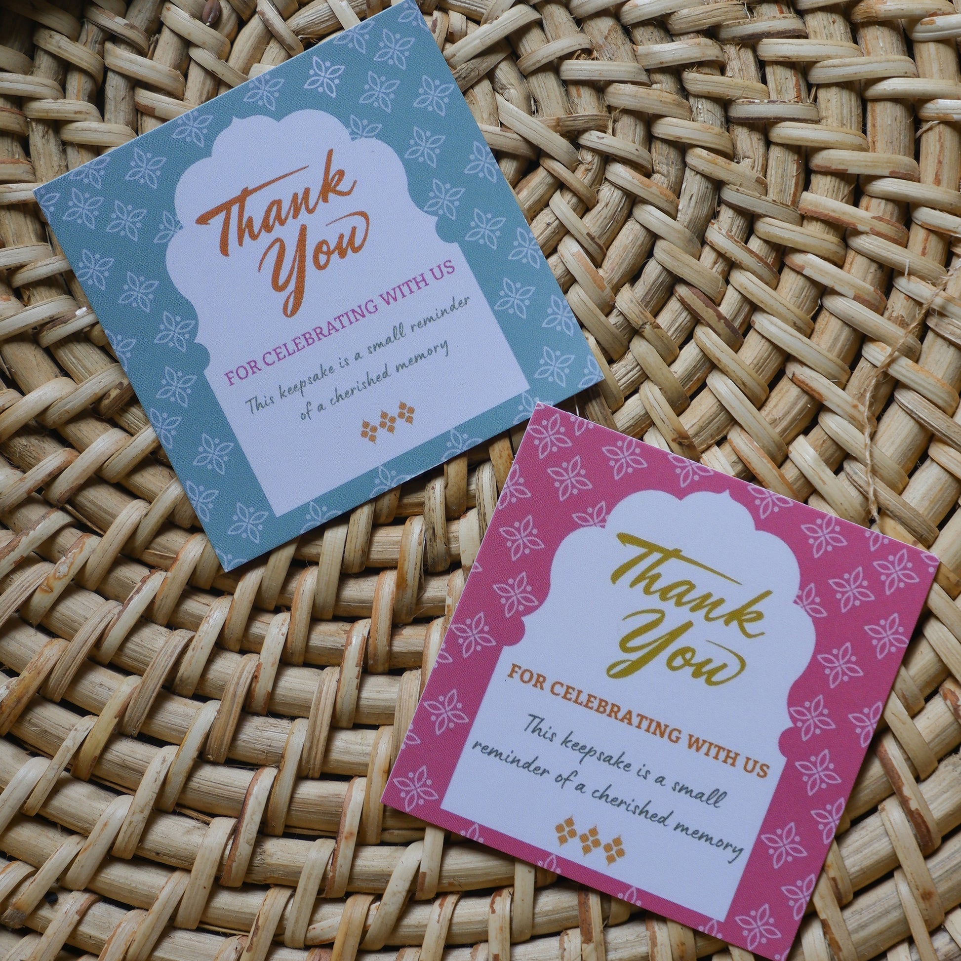 Thank You cards for Kolam Fridge Magnets Return Gifts for weddings, housewarming ceremonies