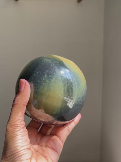 Olive Orb Ceramic Vase