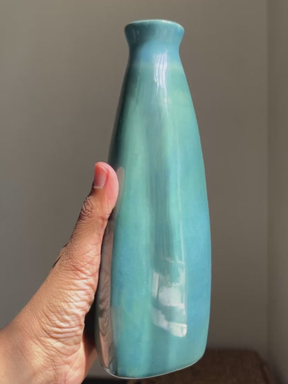 Aqua Bottle Ceramic Vase